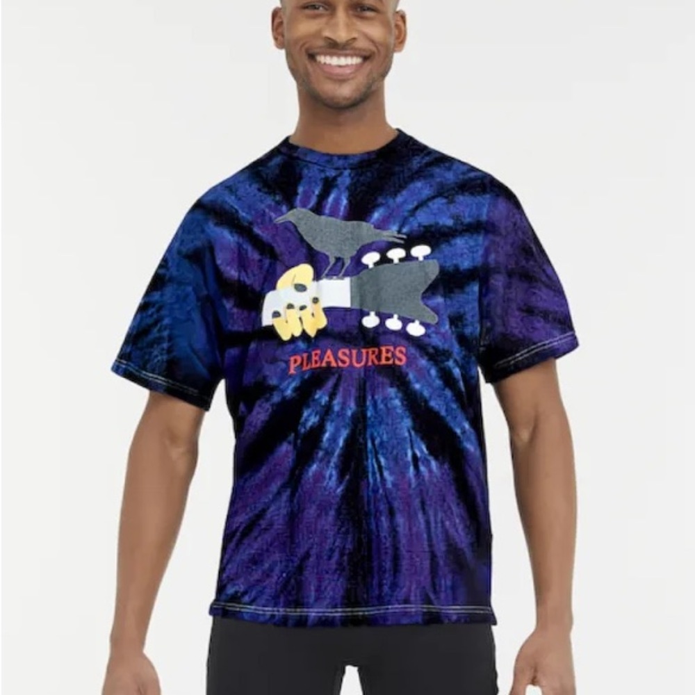 Pleasures Blue Tie-Dye Graphic Tee